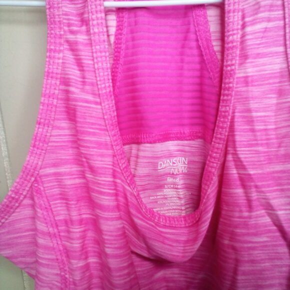 Danskin Now Tank Top S Fitted Racer Back Workout Athletic Pink - Picture 5 of 14